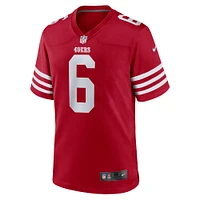 Maillot de match Nike Malik Mustapha Scarlet des San Francisco 49ers pour homme