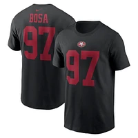 T-shirt Nike Nick Bosa pour homme, noir, nom et numéro du joueur des San Francisco 49ers