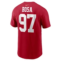 T-shirt avec nom et numéro du joueur Nike Nick Bosa Scarlet San Francisco 49ers pour homme