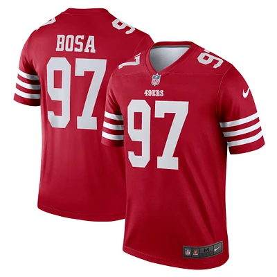 Haut Nike Nick Bosa Scarlet pour homme, légende de l'équipe des San Francisco 49ers, performance