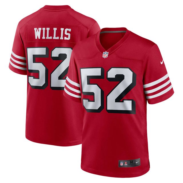 Maillot Nike Patrick Willis Scarlet San Francisco 49ers pour homme, retraité du match alternatif