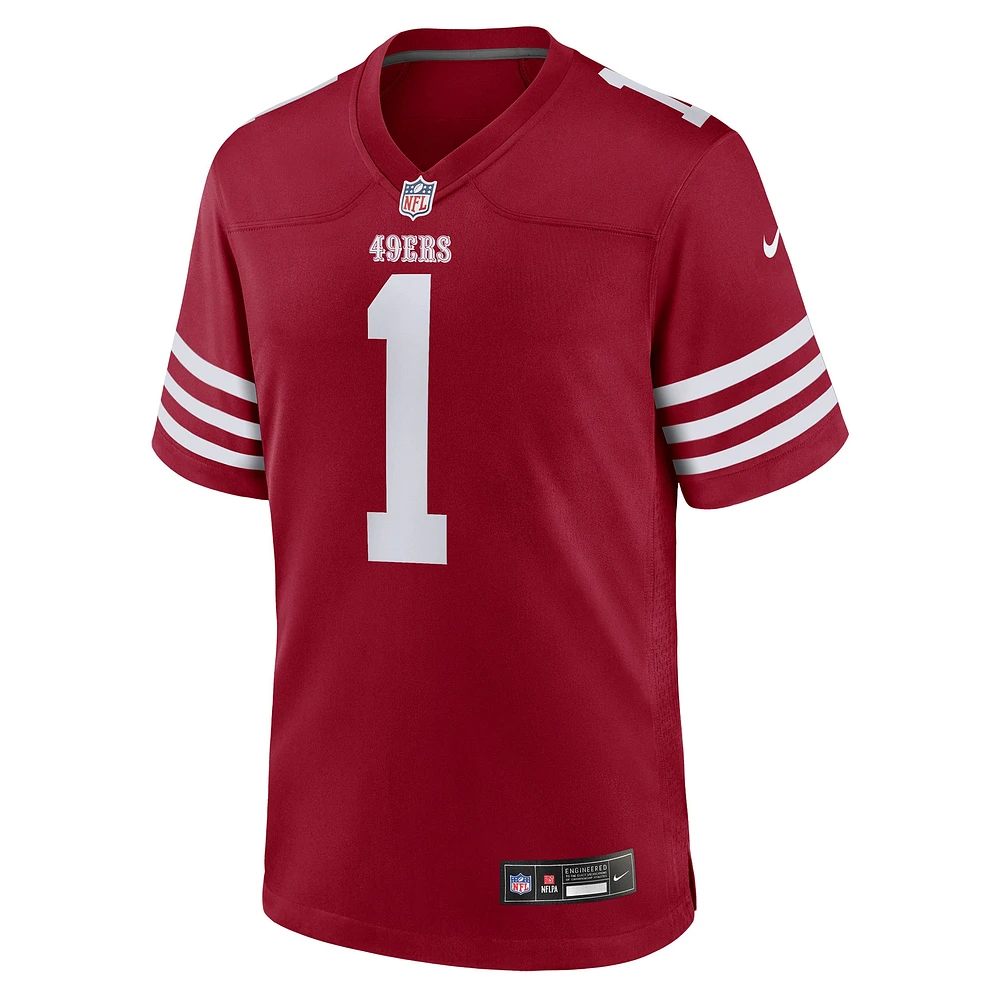 Men's Nike Ricky Pearsall  Scarlet San Francisco 49ers Team Game Jersey