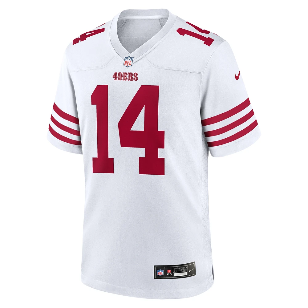 Maillot de match blanc Nike Ricky Pearsall pour homme des San Francisco 49ers