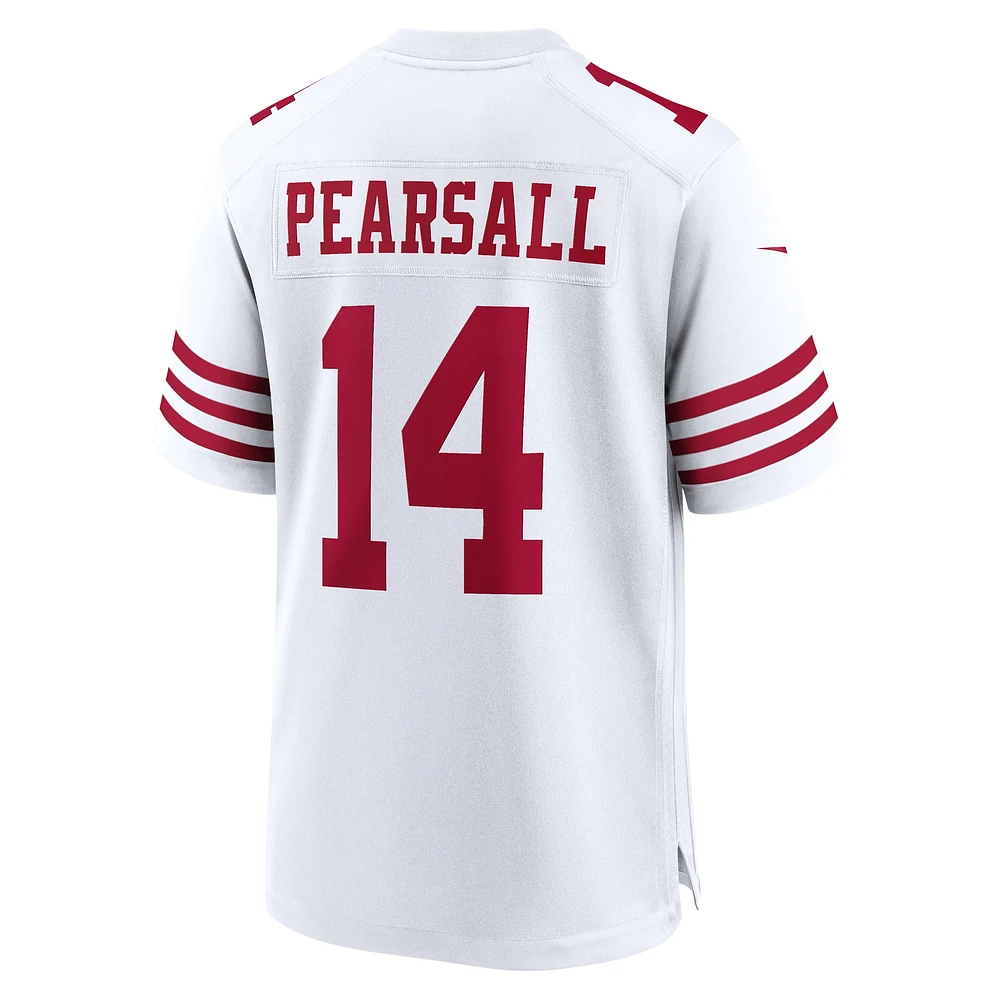 Maillot de match blanc Nike Ricky Pearsall pour homme des San Francisco 49ers