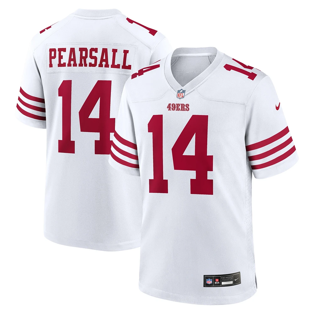 Maillot de match blanc Nike Ricky Pearsall pour homme des San Francisco 49ers