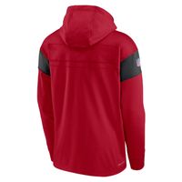 Nike San Francisco 49ers Scarlet/Black Sideline Athletic Arch Jersey  Performance Pullover Hoodie