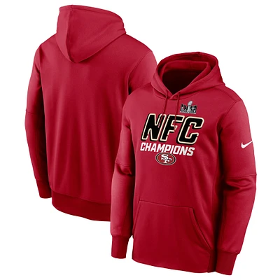 Sweat à capuche emblématique Nike Scarlet San Francisco 49ers 2023 NFC Champions pour homme