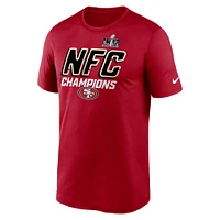 T-shirt emblématique Nike Scarlet San Francisco 49ers 2023 Champions NFC pour homme