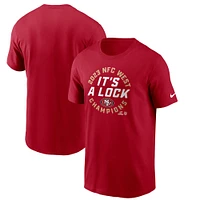 T-shirt Nike Scarlet San Francisco 49ers 2023 NFC West Division Champions Locker Room Trophy Collection pour homme