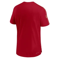 T-shirt Nike Scarlet San Francisco 49ers 2024 Sideline Coach UV Performance pour homme