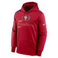 Men's Nike Scarlet San Francisco 49ers Big & Tall Performance Pullover Hoodie