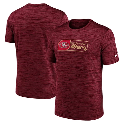 T-shirt Nike Scarlet San Francisco 49ers pour homme, grande taille, Velocity Jock Tag Performance