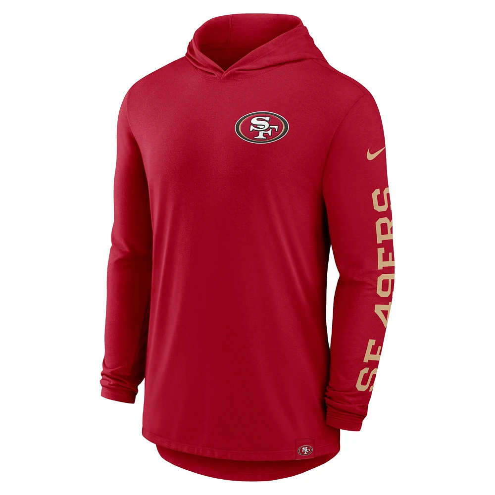 Sweat à capuche Nike Scarlet San Francisco 49ers Blitz pour homme