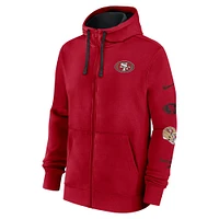 Men's Nike Scarlet San Francisco 49ers Club Full-Zip Hoodie Jacket