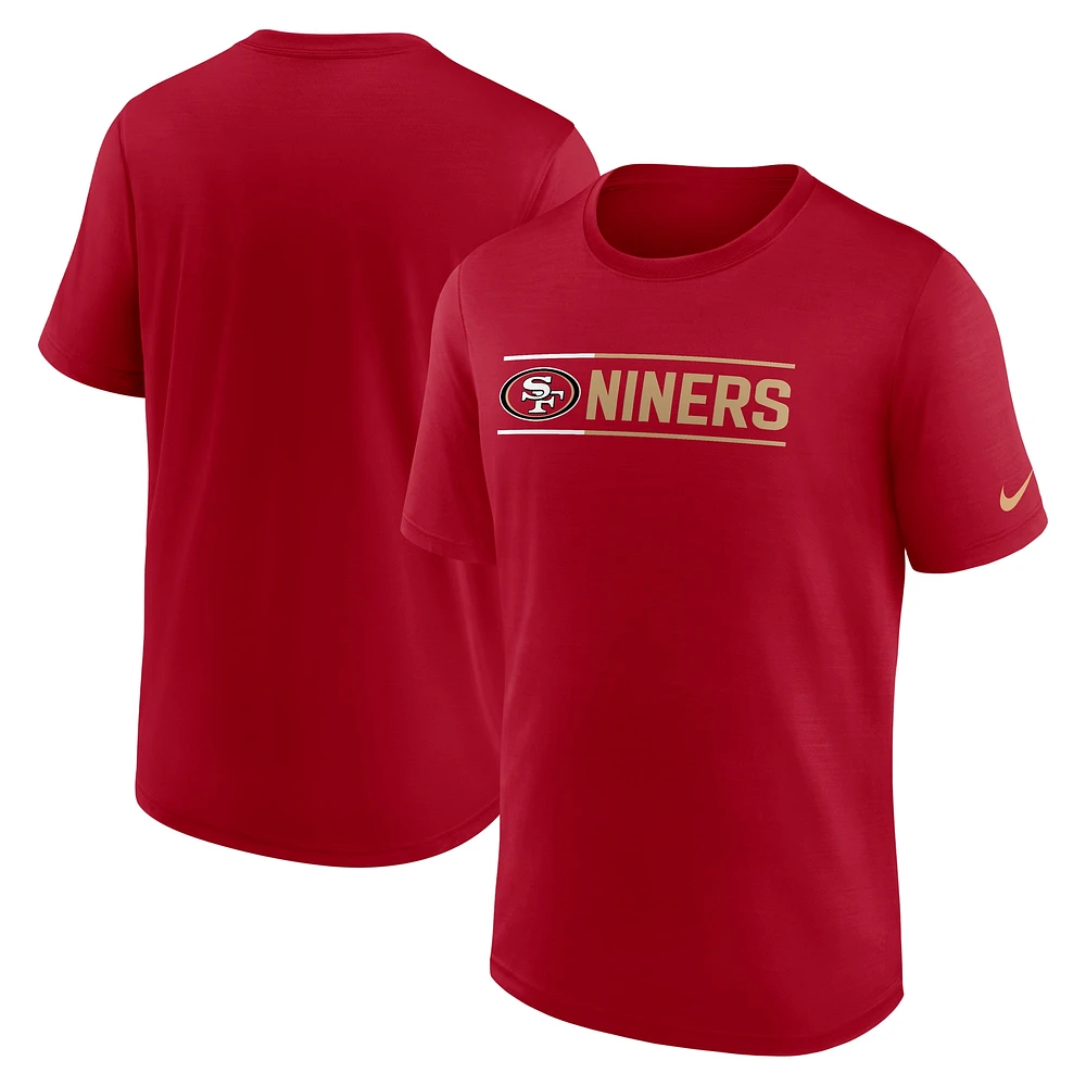 T-shirt Nike Scarlet San Francisco 49ers Exceed Performance pour homme