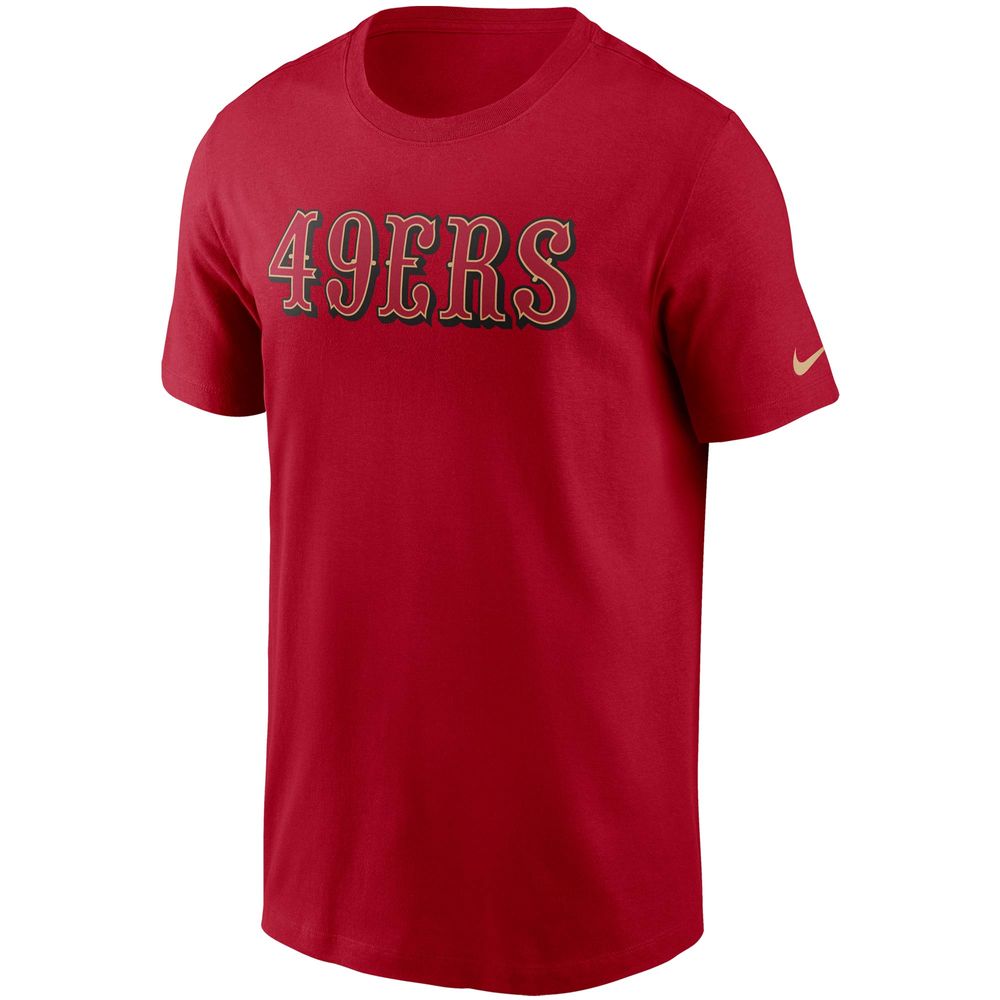 Nike Men's Nike Scarlet San Francisco 49ers Fan Gear Wordmark T-Shirt