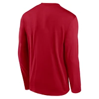 Men's Nike Scarlet San Francisco 49ers Icon Legend Performance Long Sleeve T-Shirt