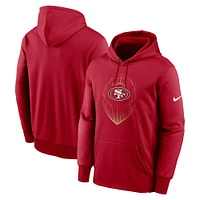 Sweat à capuche Nike Scarlet San Francisco 49ers Icon Performance pour homme