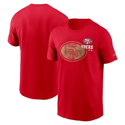 T-shirt Nike Scarlet San Francisco 49ers Essential pour homme avec logo