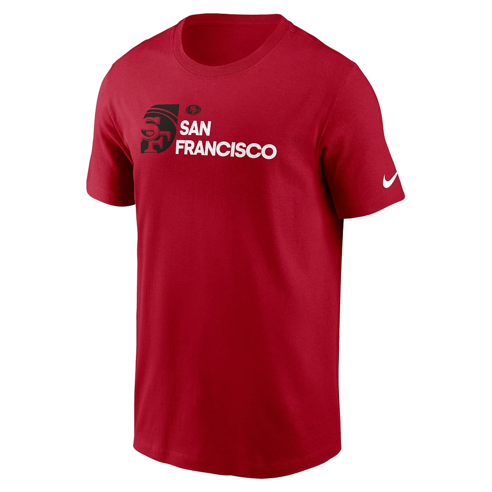 T-shirt Nike Scarlet pour homme avec logo San Francisco 49ers