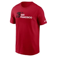 T-shirt Nike Scarlet pour homme avec logo San Francisco 49ers