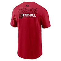 Men's Nike Scarlet San Francisco 49ers Outline T-Shirt