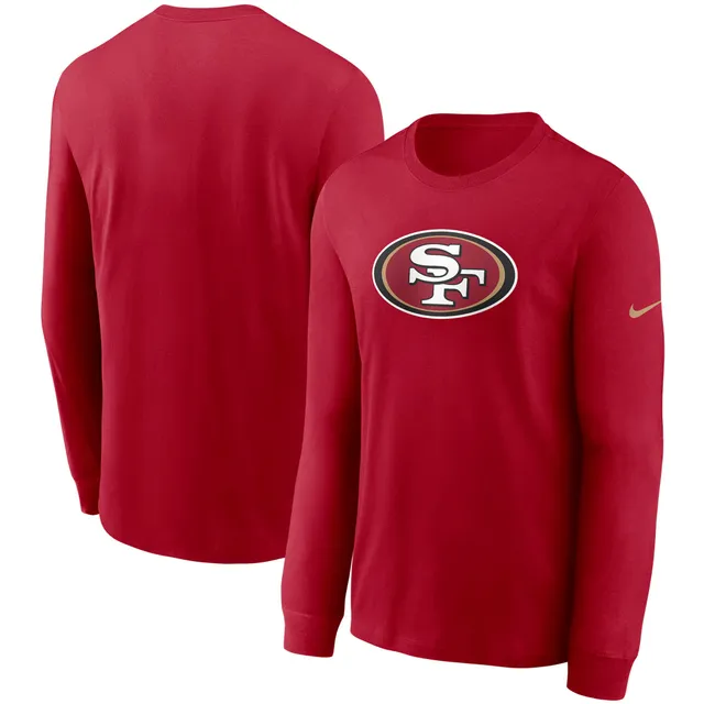 Mitchell & Ness Men's Mitchell & Ness Scarlet San Francisco 49ers Jumbotron  Historic Logo T-Shirt