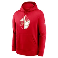 Men's Nike Scarlet San Francisco 49ers Rewind Club Pullover Hoodie