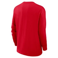 Men's Nike Scarlet San Francisco 49ers Rewind Heavy Max90 Pocket Long Sleeve T-Shirt