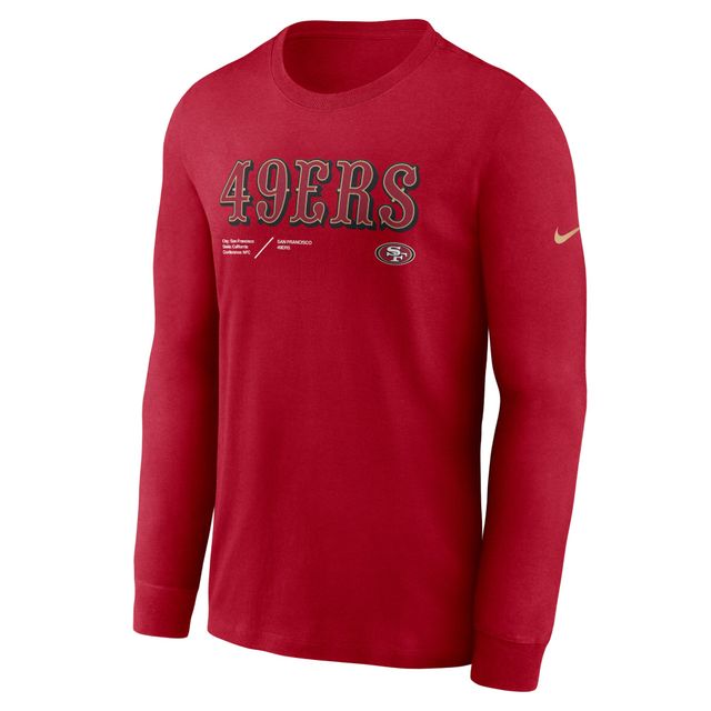 Men's San Francisco 49ers Nike Scarlet Lockup Essential T-Shirt in