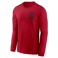Men's Nike Scarlet San Francisco 49ers Sideline Performance Long Sleeve T-Shirt