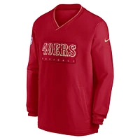 Men's Nike Scarlet San Francisco 49ers Sideline Pullover Wind Shirt
