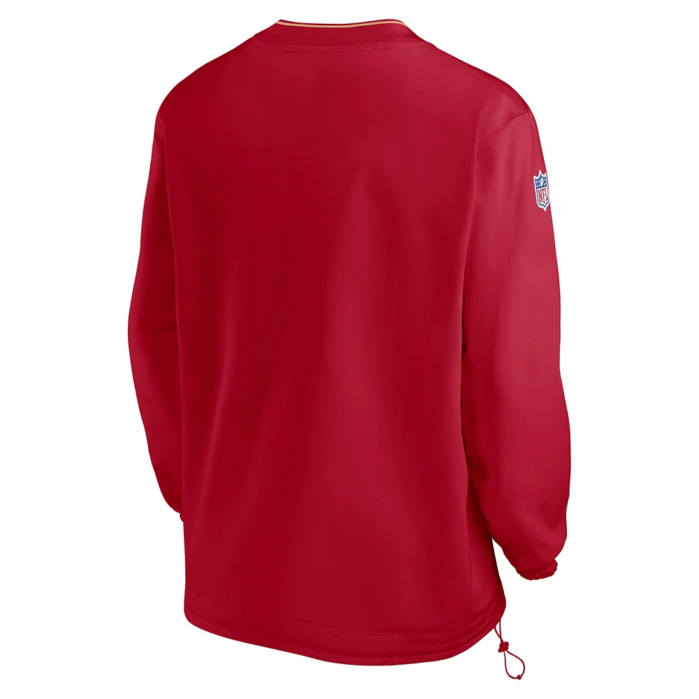Men's Nike Scarlet San Francisco 49ers Sideline Pullover Wind Shirt