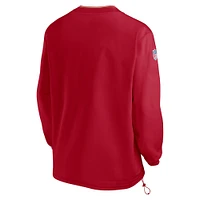 Men's Nike Scarlet San Francisco 49ers Sideline Pullover Wind Shirt
