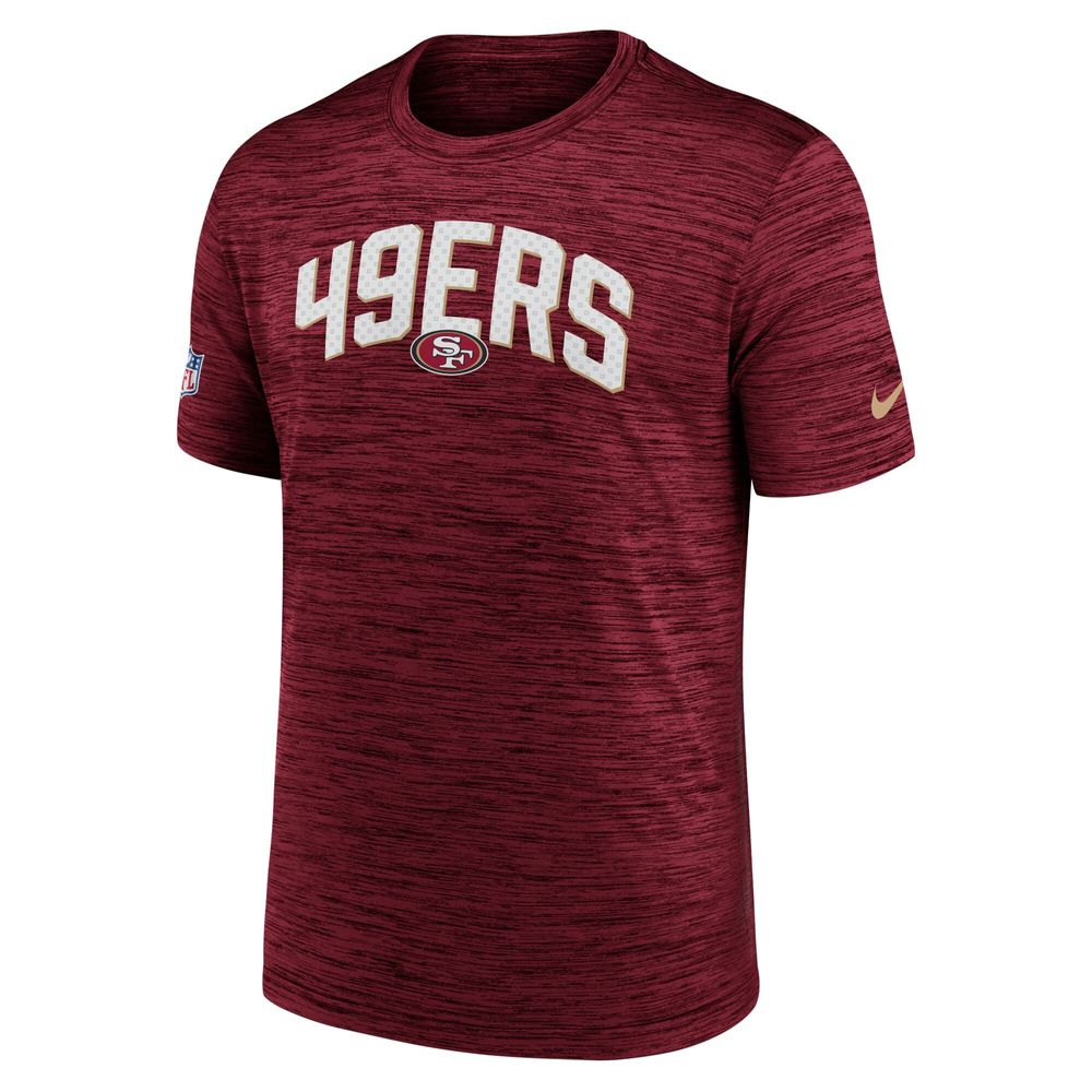 Nike Men's Nike Scarlet San Francisco 49ers Sideline Velocity Athletic  Performance - T-Shirt