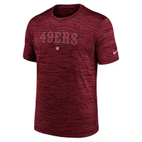 T-shirt Nike Scarlet San Francisco 49ers Team Sideline Velocity Performance pour homme