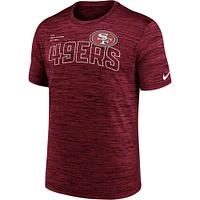 T-shirt de performance Nike Scarlet San Francisco 49ers Velocity Arch pour homme