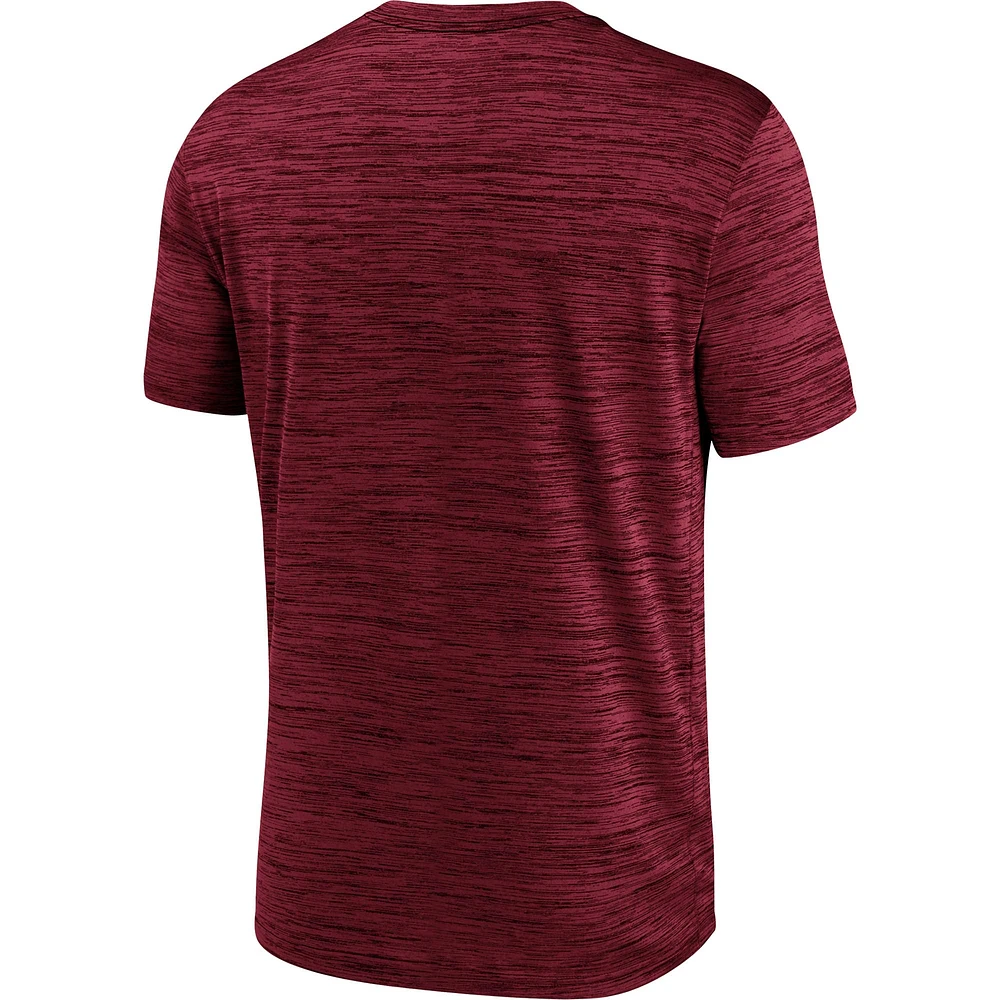 T-shirt de performance Nike Scarlet San Francisco 49ers Velocity Arch pour homme