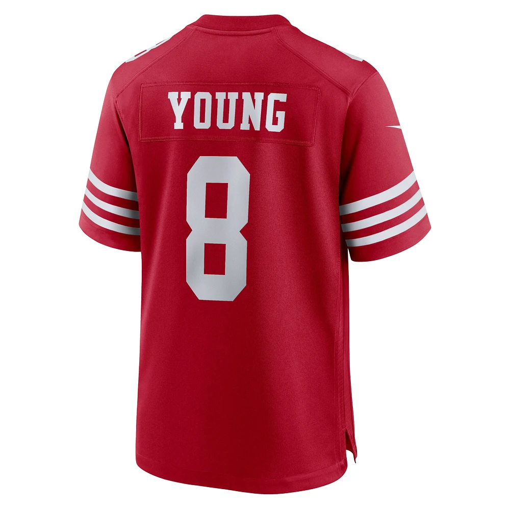 Maillot de joueur match retraité Nike Steve Young Scarlet des San Francisco 49ers pour homme