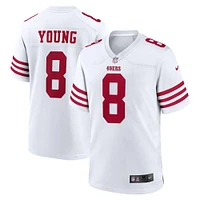 Maillot de joueur match retraité Nike Steve Young des San Francisco 49ers blanc pour homme