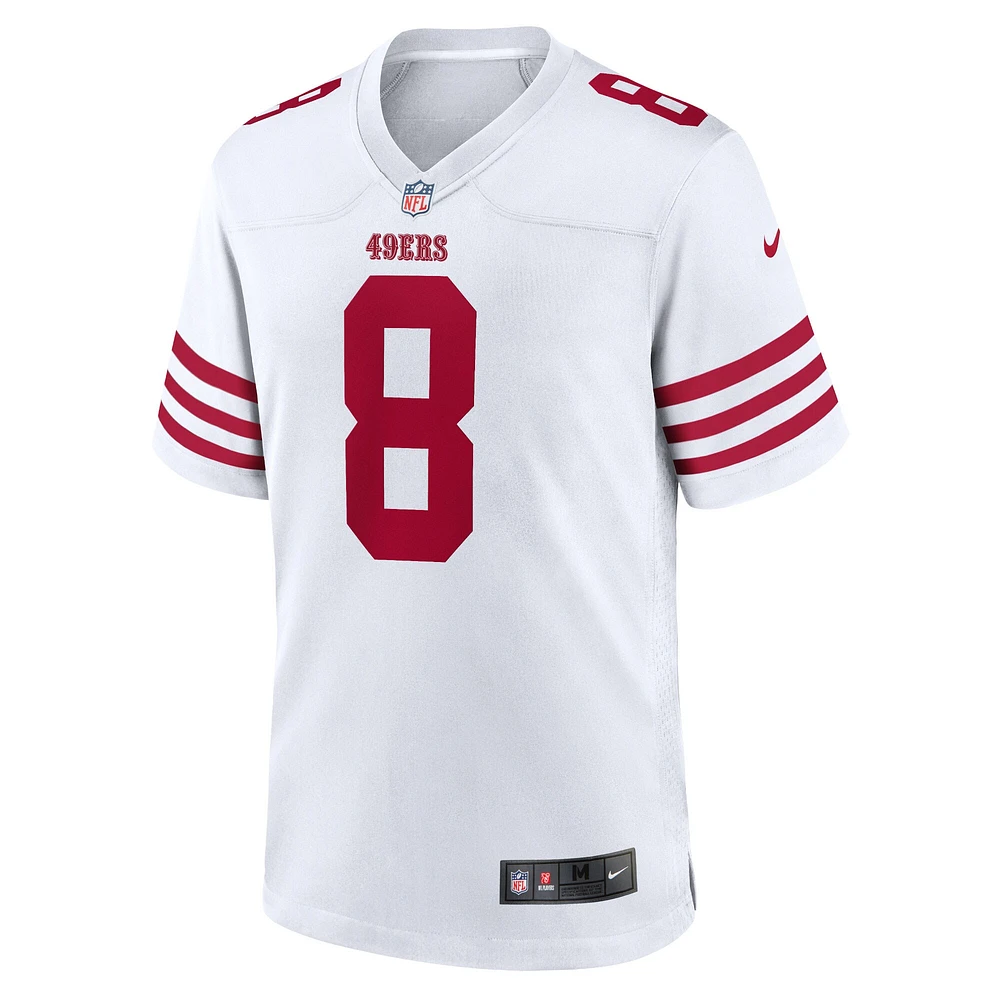 Maillot de joueur match retraité Nike Steve Young des San Francisco 49ers blanc pour homme