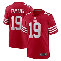 Maillot de match l'équipe Nike Trent Taylor Scarlet San Francisco 49ers pour homme