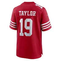 Maillot de match l'équipe Nike Trent Taylor Scarlet San Francisco 49ers pour homme