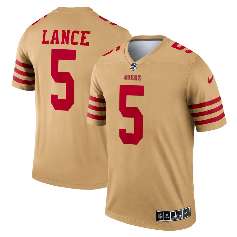 Nike Trey Lance Gold San Francisco 49ers Inverted Legend Jersey