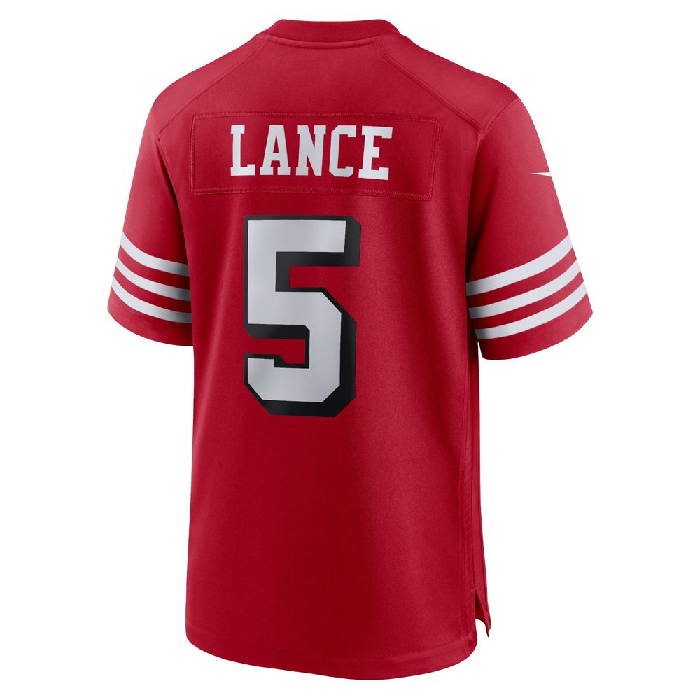 Men's Nike Trey Lance Scarlet San Francisco 49ers Alternate Game Jersey