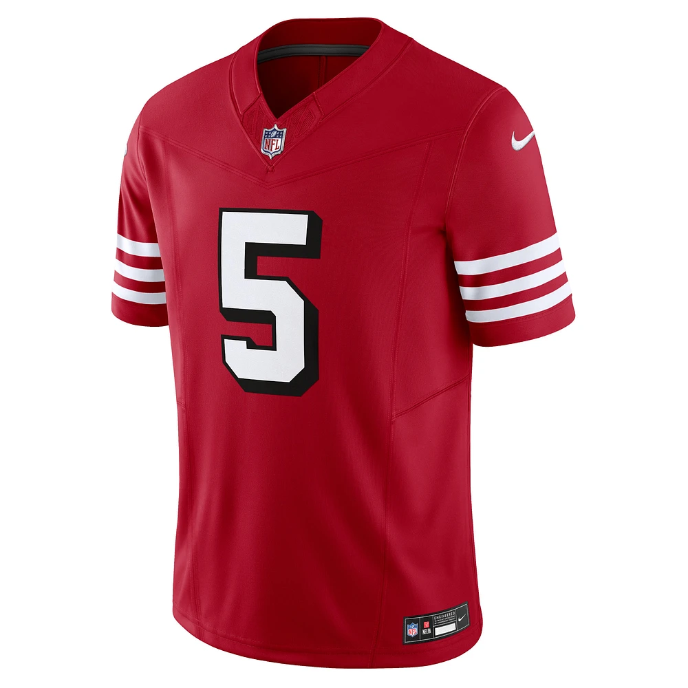 Nike Trey Lance Scarlet San Francisco 49ers Vapor F.U.S.E. Maillot limit