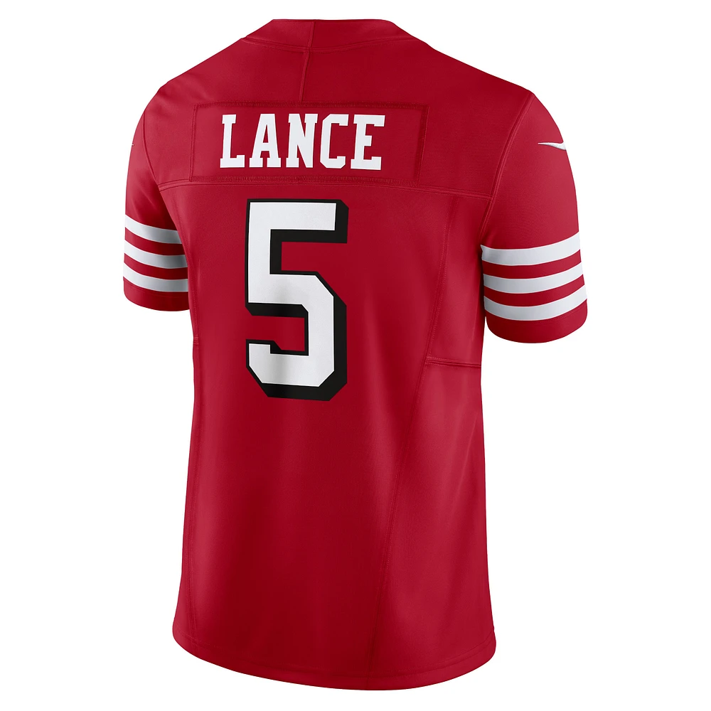 Men's Nike Trey Lance Scarlet San Francisco 49ers Vapor F.U.S.E. Limited Jersey