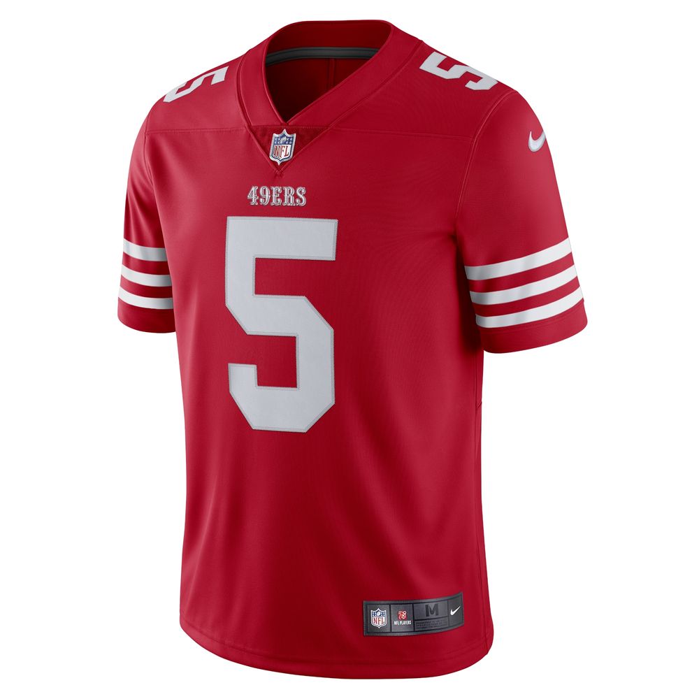 Men's Nike Trey Lance Scarlet San Francisco 49ers Vapor Limited Jersey