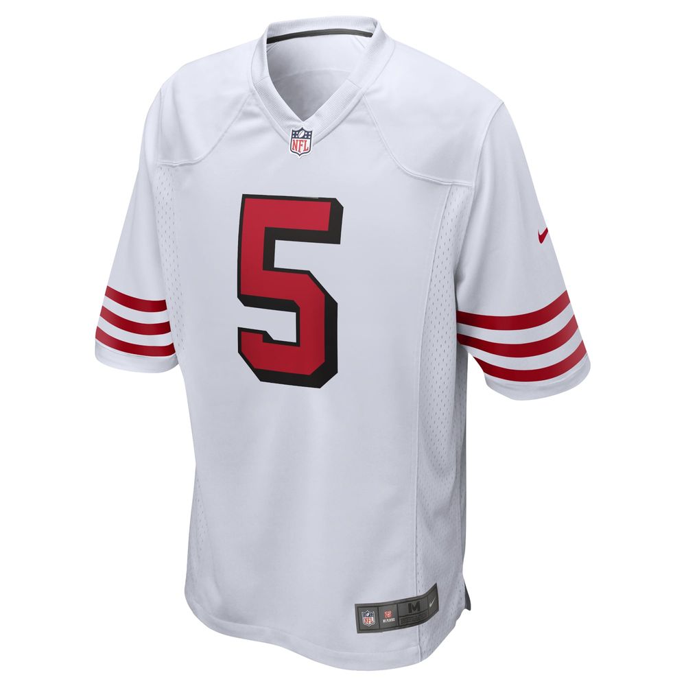 Men's Nike Trey Lance White San Francisco 49ers Alternate Game Jersey