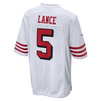 Men's Nike Trey Lance White San Francisco 49ers Alternate Game Jersey